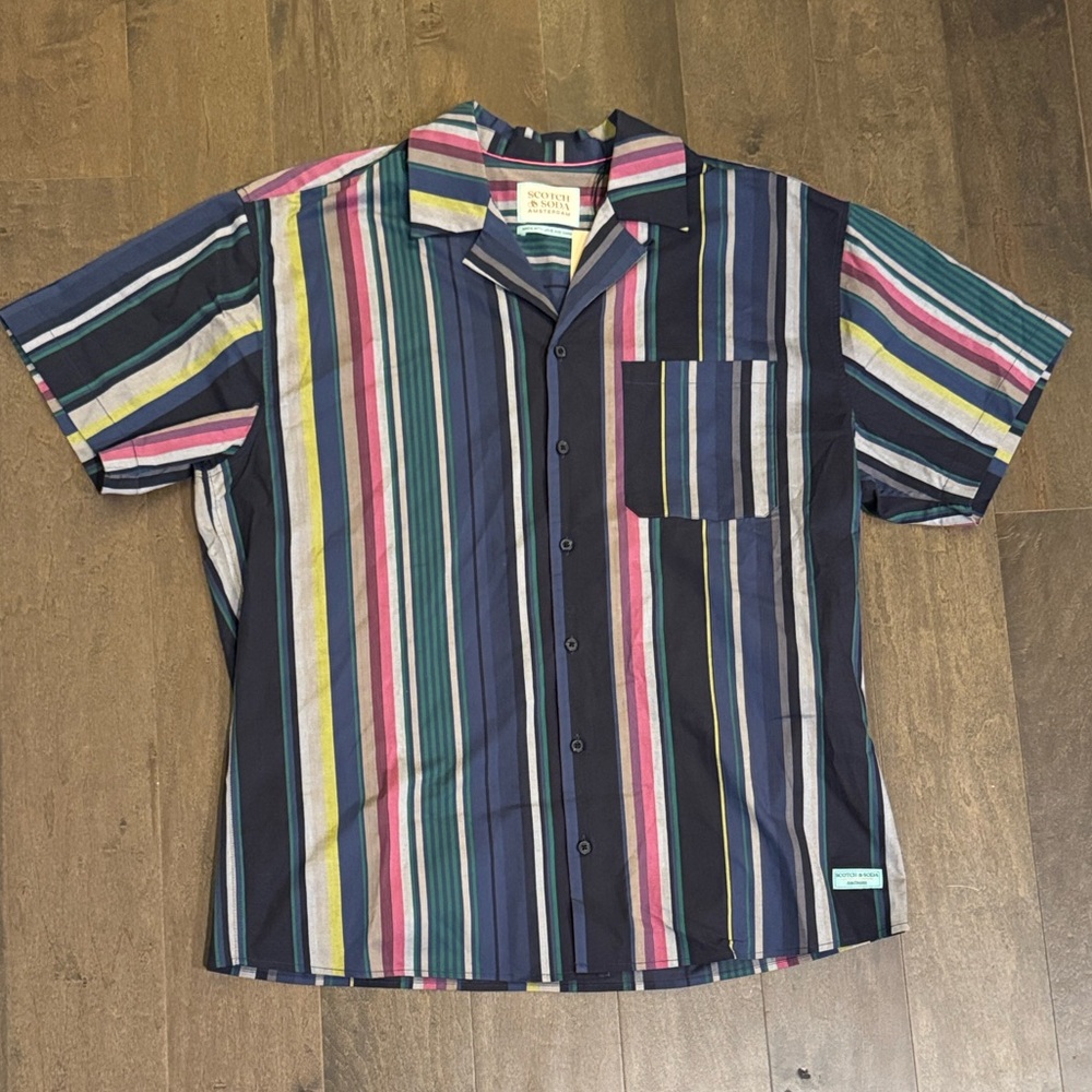 NWT Scotch & Soda Multicolor Striped Shirt